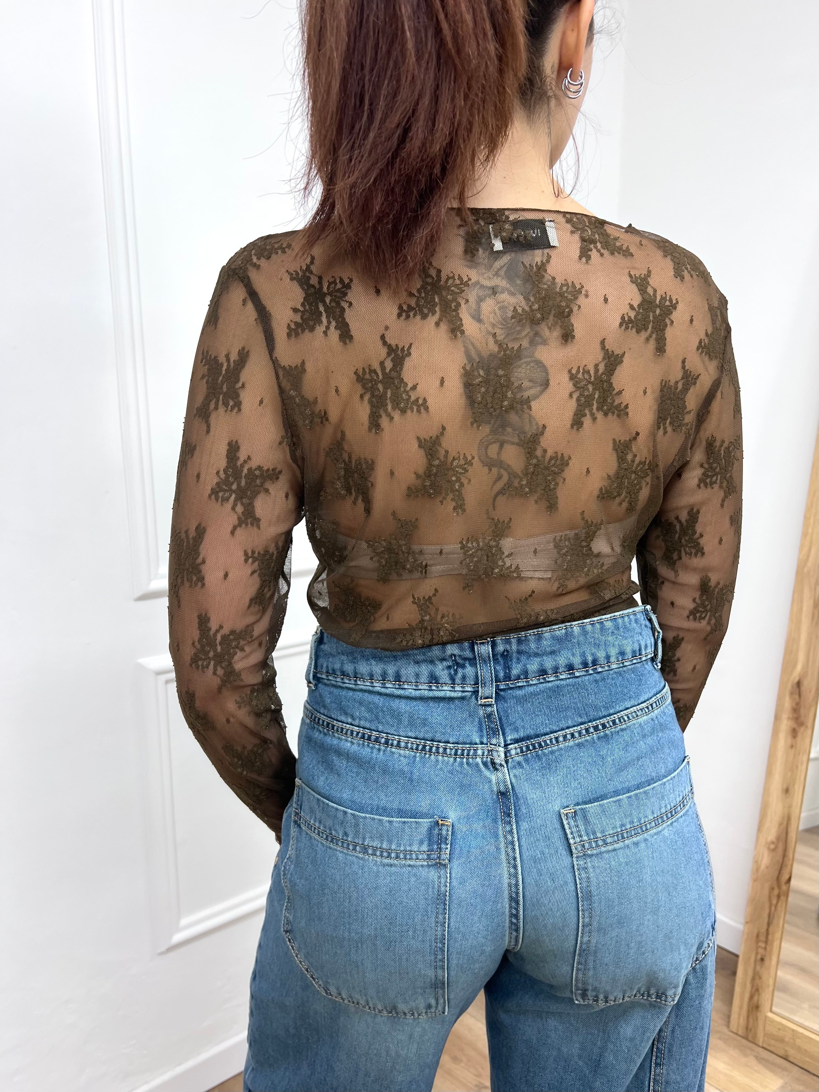 MAGLIA PIZZO MANICOTTI ROBERTA MORO SUSY MIX