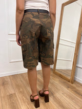 BERMUDA VITA ALTA CARGO CAMOUFLAGE SUSY MIX