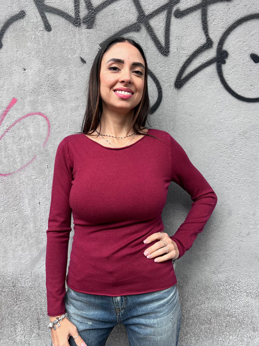 SUSY MIX MAGLIA BARCA FIT CARMEN VINO