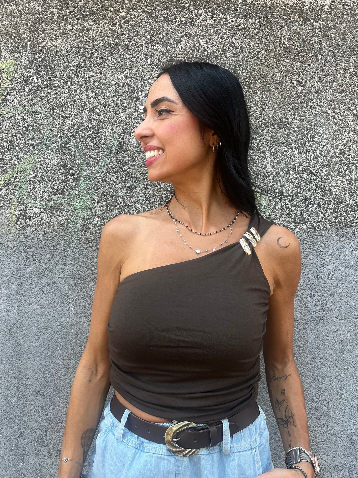 SUSY MIX CANOTTA MONOSPALLA DETTAGLIO ORO ALINA MORO