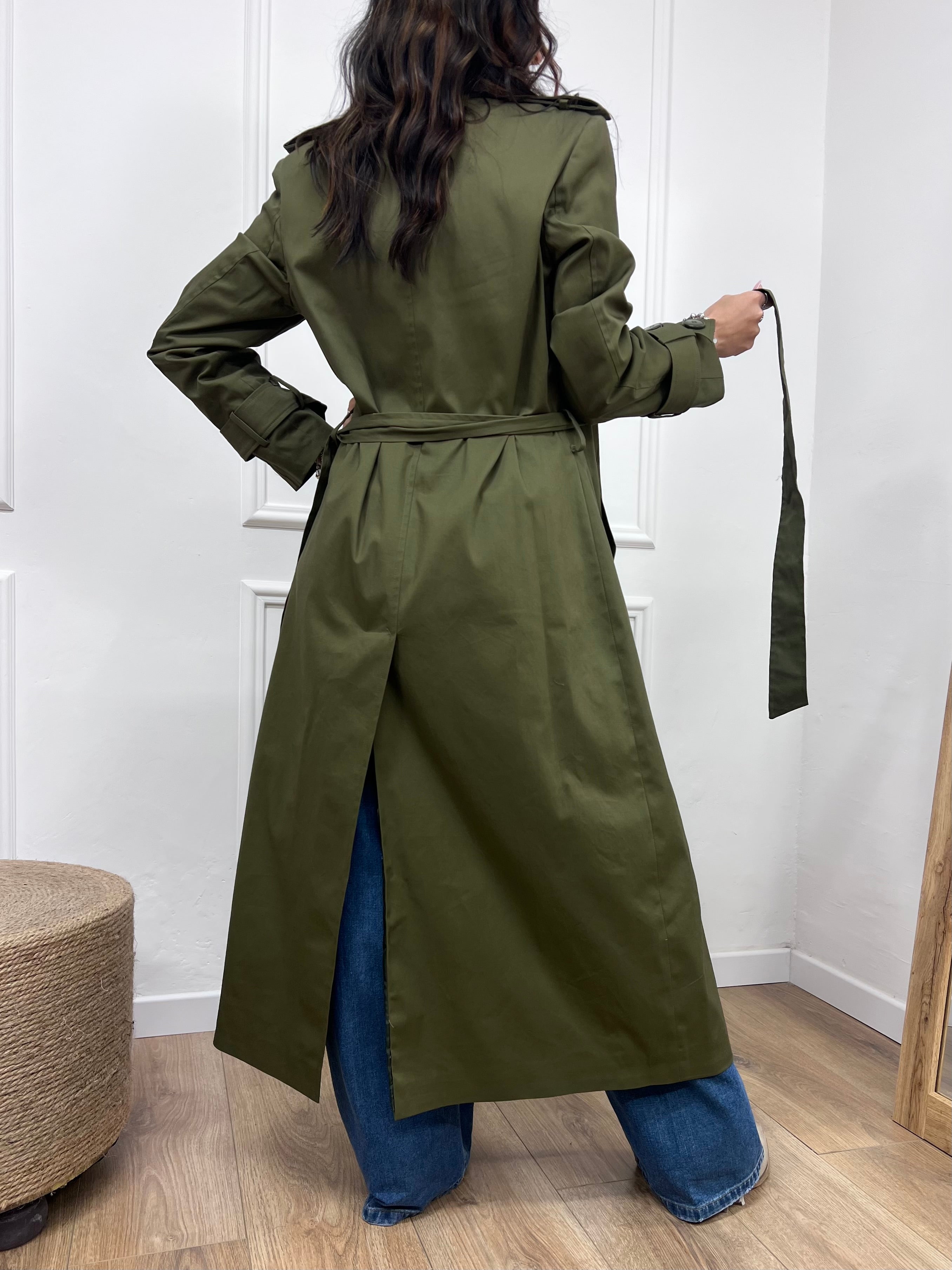 TRENCH LUNGO IRMA MILITARE SUSY MIX