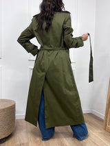 TRENCH LUNGO IRMA MILITARE SUSY MIX