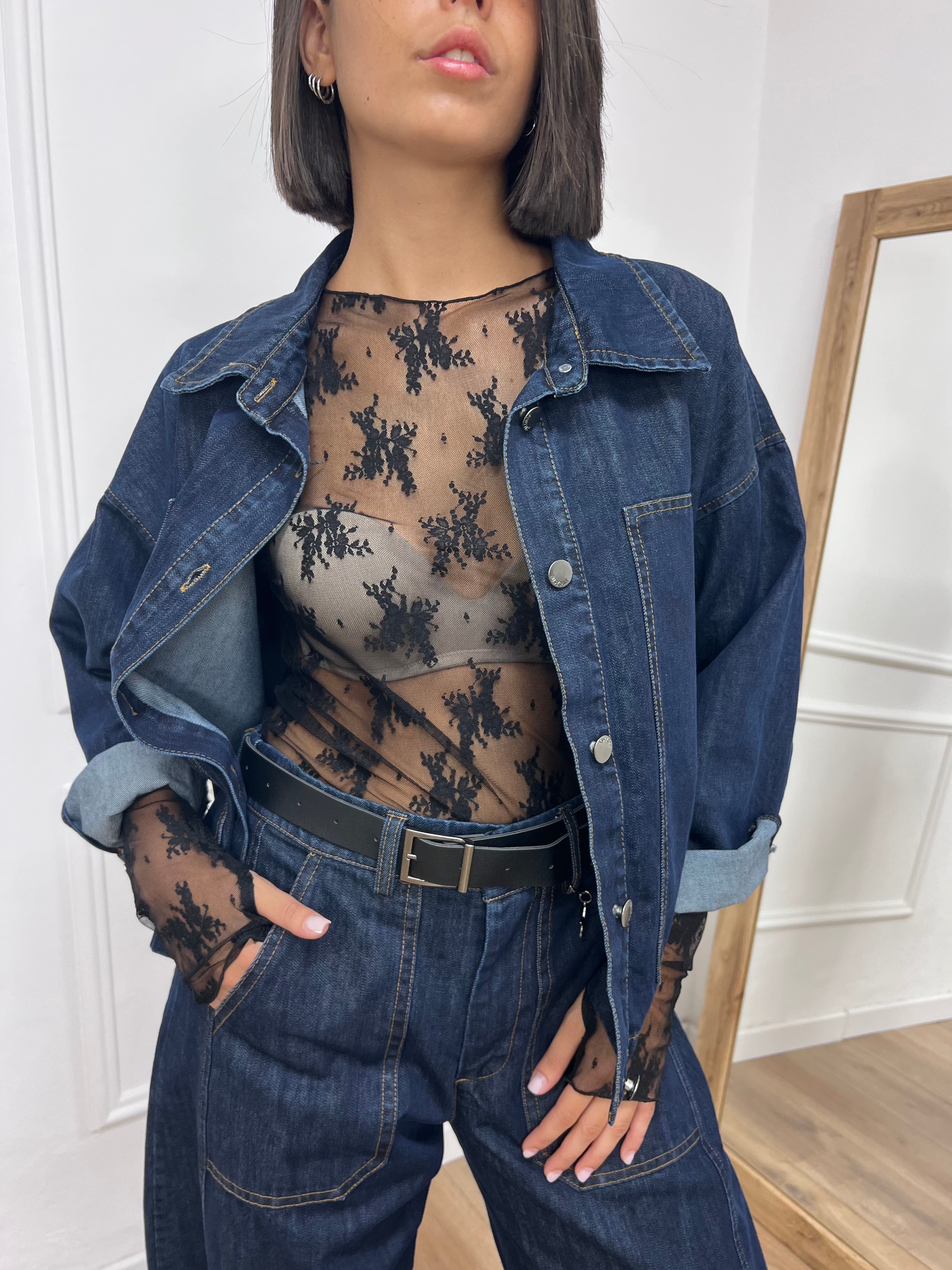 GIUBBINO DENIM SCATOLA BLU ZERO SUSY MIX