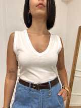 CANOTTA FIT SCOLLO V ADEL BIANCO SUSY MIX