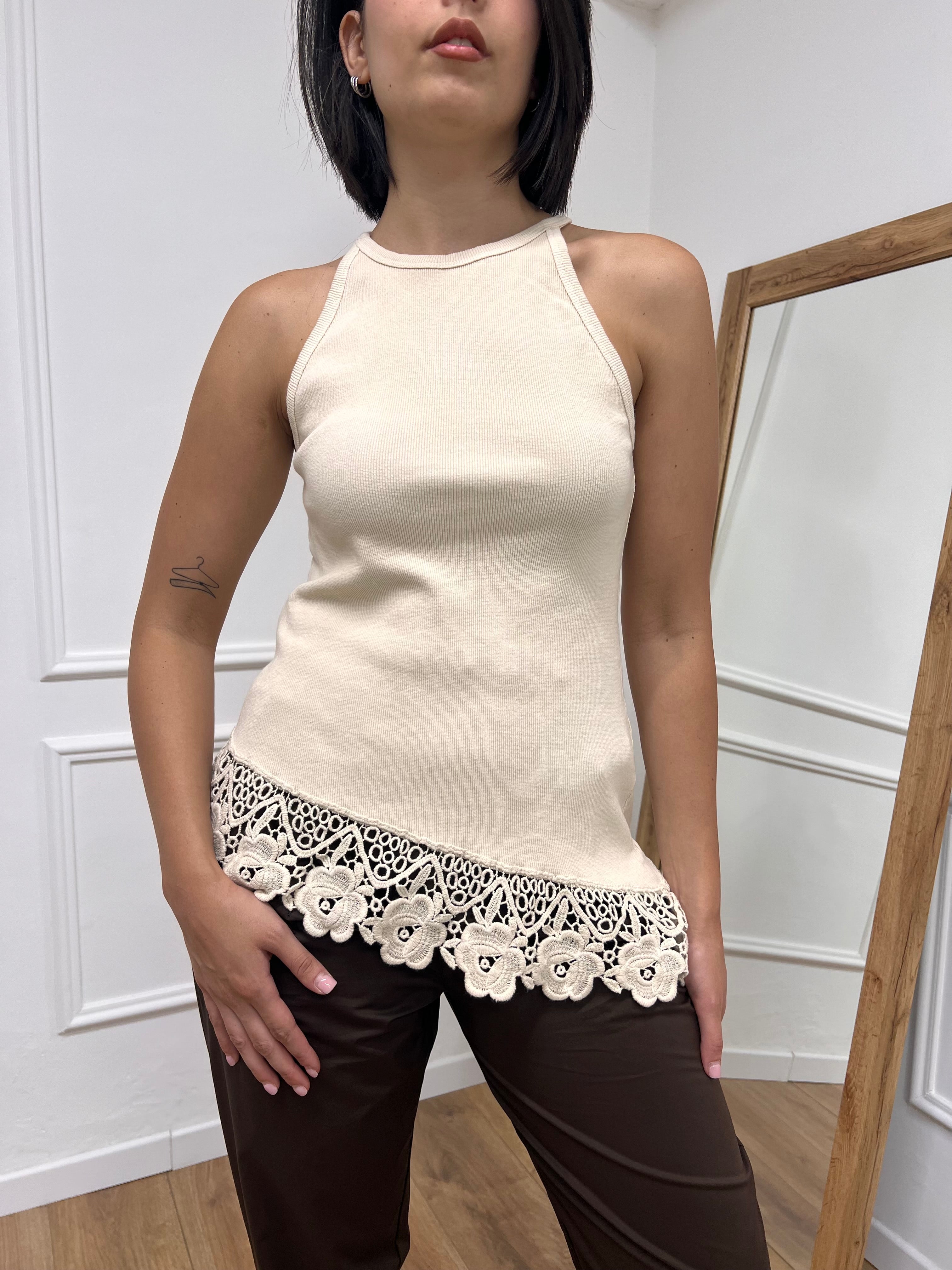 CANOTTA COSTINE PIZZO ASIMMETRICO BURRO SUSY MIX