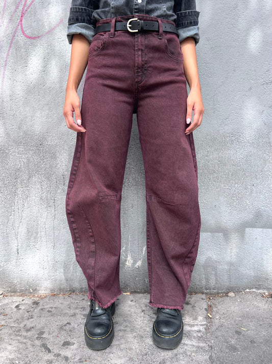 SUSY MIX DENIM VITA ALTA BALLON MIRIAM VINO