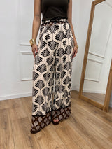 PANTALONE VITA ALTA PALAZZO FANTASIA MORO SUSY MIX